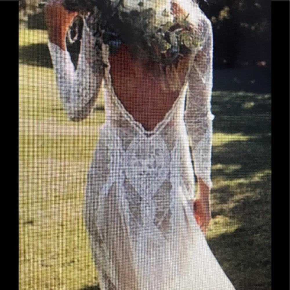 Boho wedding dress, cream
